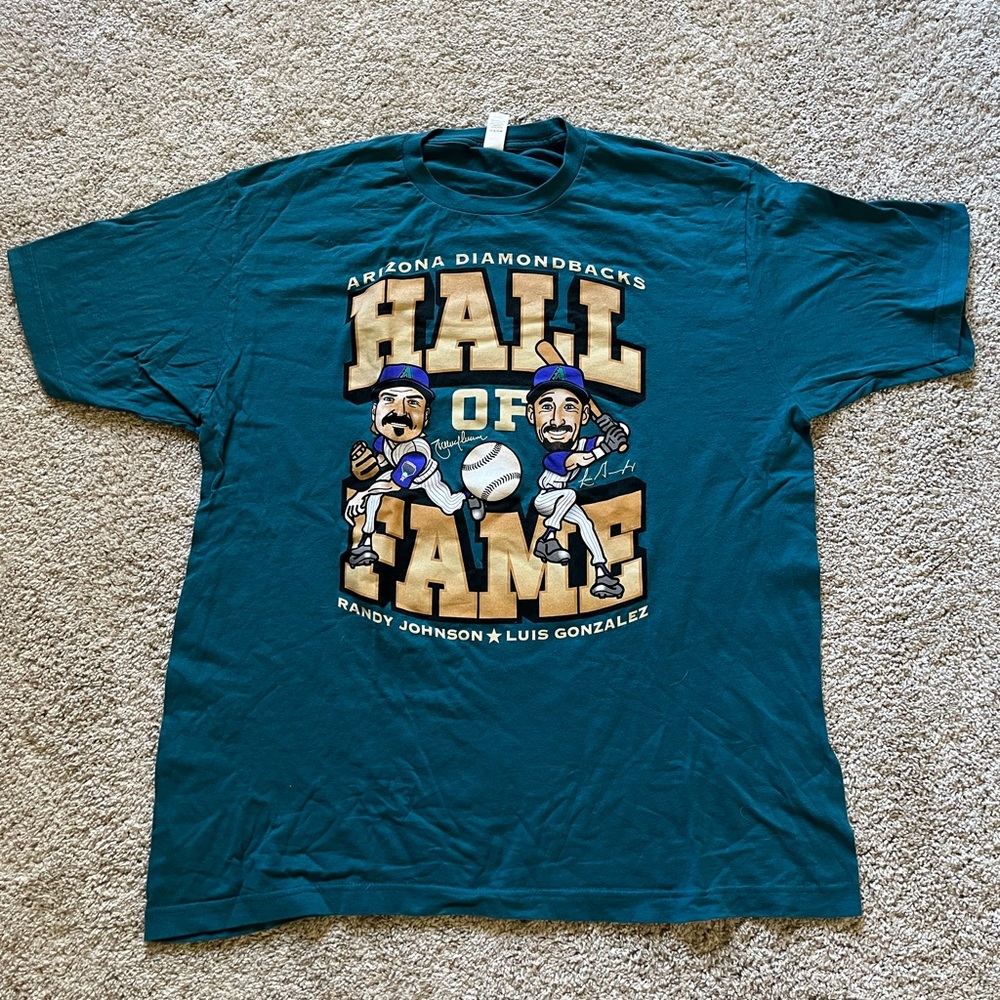 Arizona Diamondbacks HoF 2024 Luis Gonzalez & Randy Johnson T Shirt Size XL